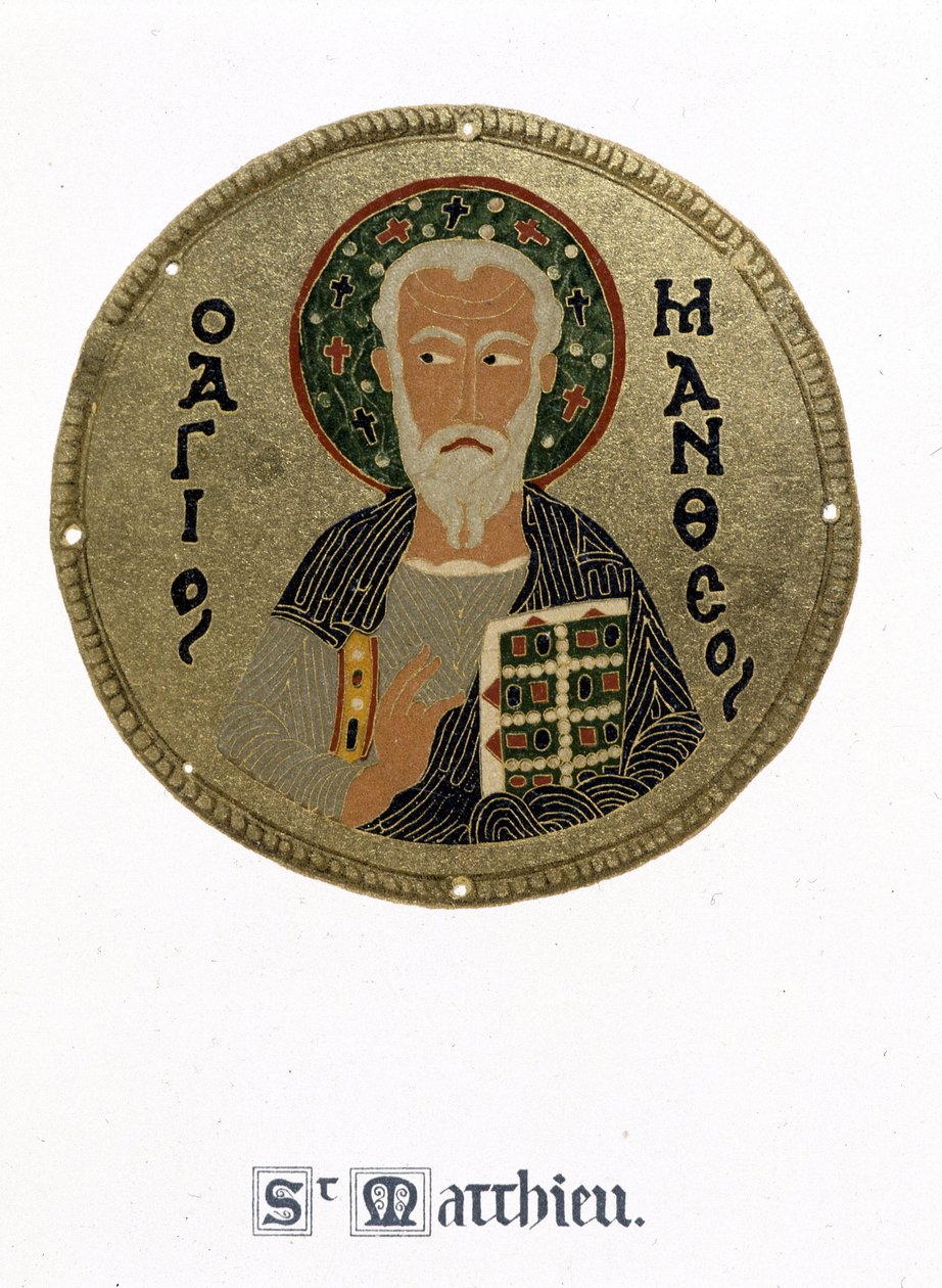 Saint Mathieu - i "" Historie og monumenter av bysantinske emaljer"" av N. Kondakow av Byzantine Byzantine