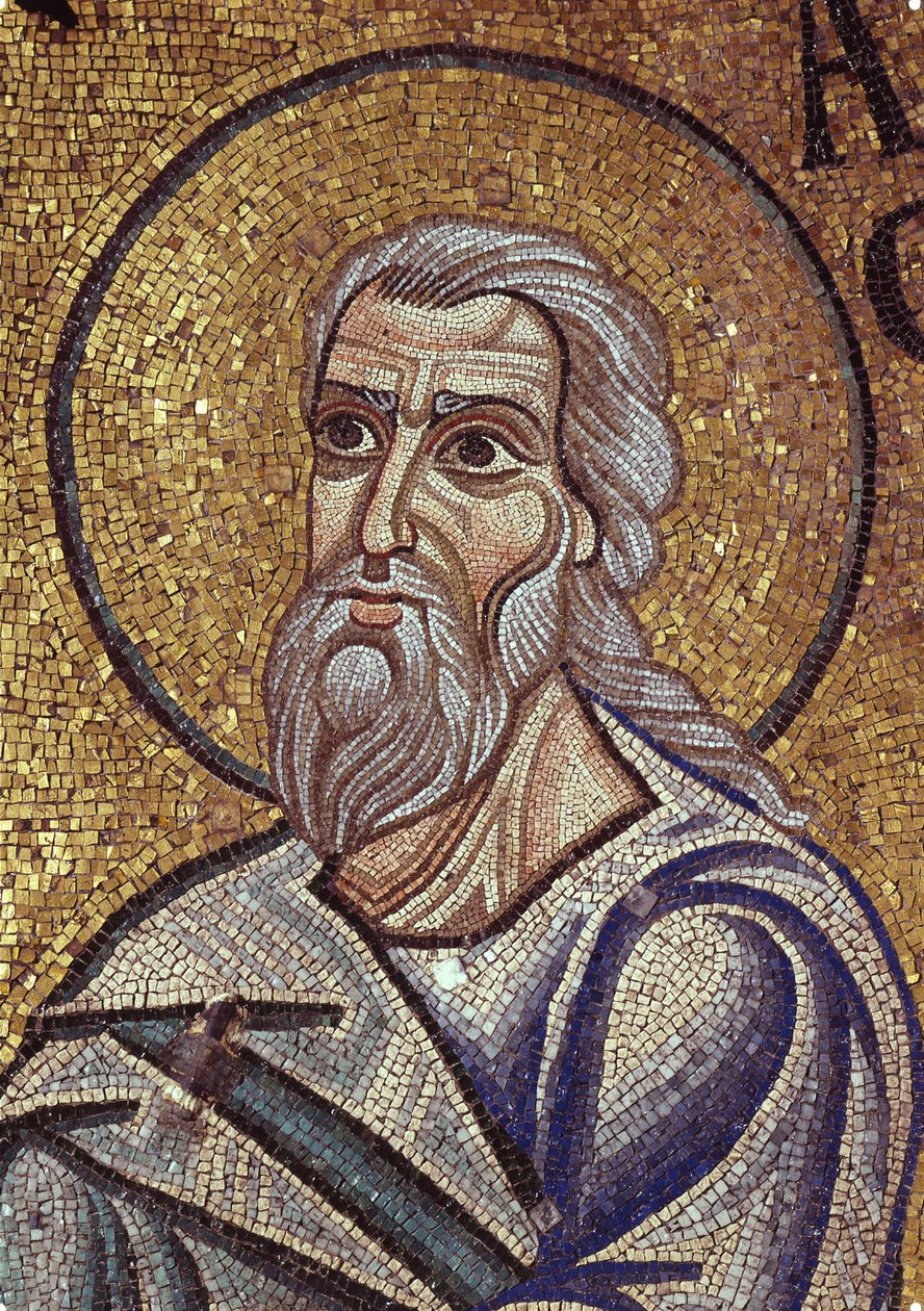 Profeten Habakkuk Detalj av interiørmosaikker i St. Marks-basilikaen, 1100-tallet av Byzantine Byzantine