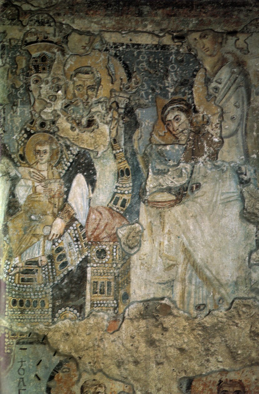 Bebudelsesfresken i Santa Maria Antiqua, 565-578 av Byzantine Byzantine