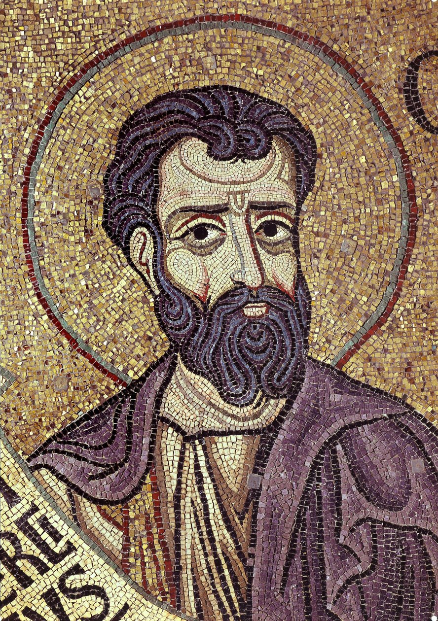 Profeten Hosea Detalj av interiørmosaikker i St. Marks-basilikaen, 1100-tallet av Byzantine Byzantine