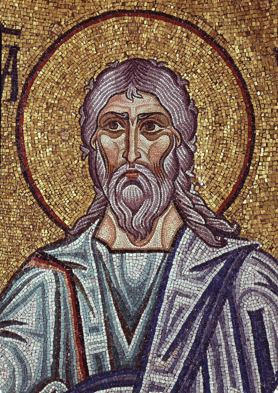 Profeten Jeremiah Detalj av interiørmosaikker i Markus-basilikaen, 1100-tallet av Byzantine Byzantine