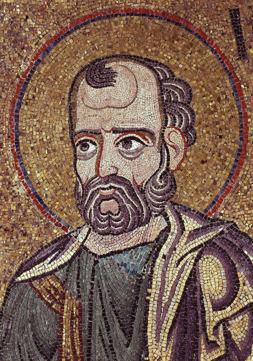 Profeten Jonas Detalj av interiørmosaikker i Markus-basilikaen, 1100-tallet av Byzantine Byzantine
