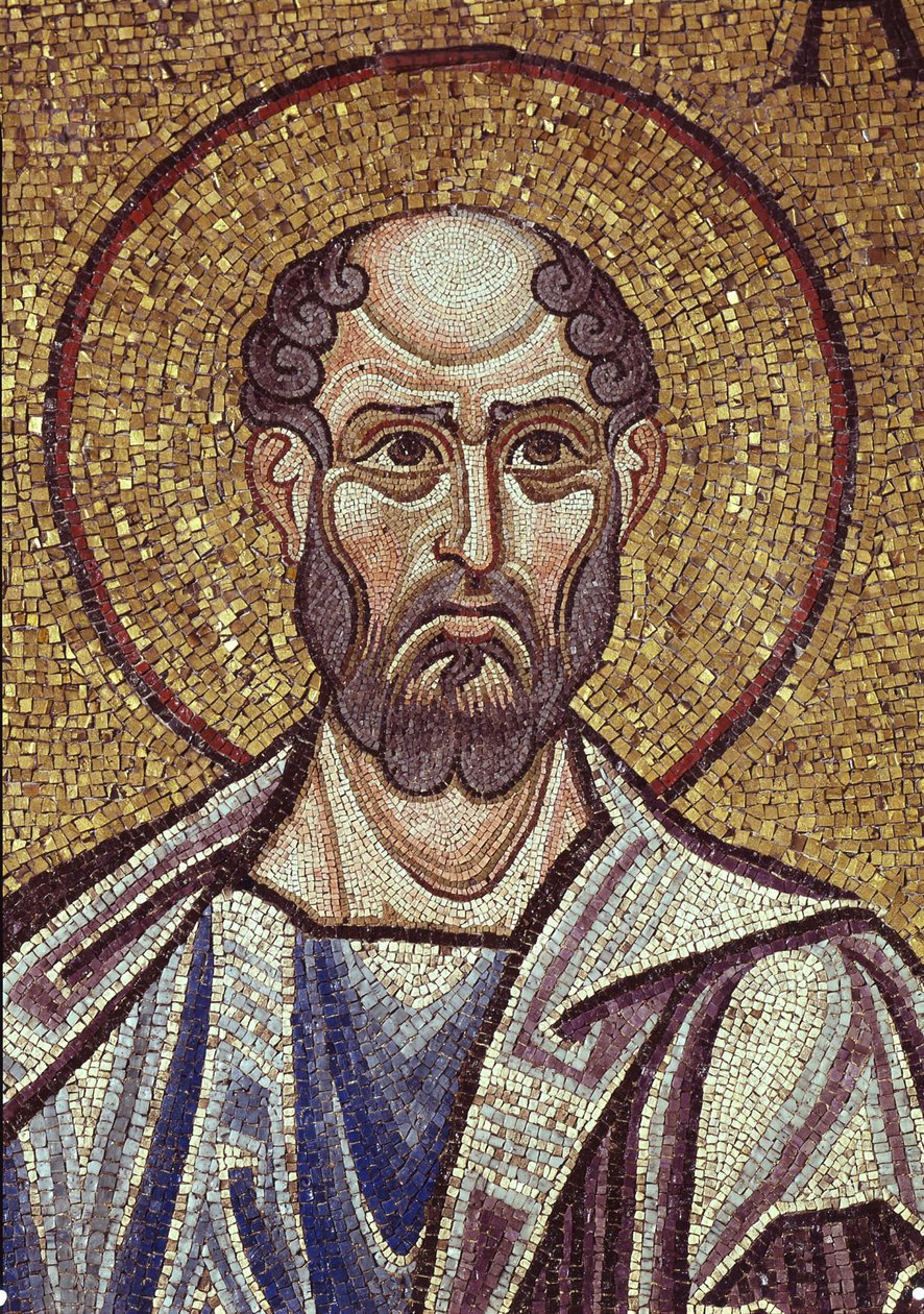 Profeten Obadiah Detalj av interiørmosaikker i St. Marks-basilikaen, 1100-tallet av Byzantine Byzantine