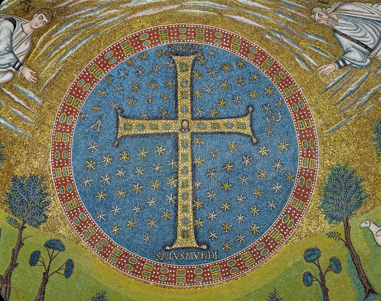 Crux gemata (mosaikk) av Byzantine School