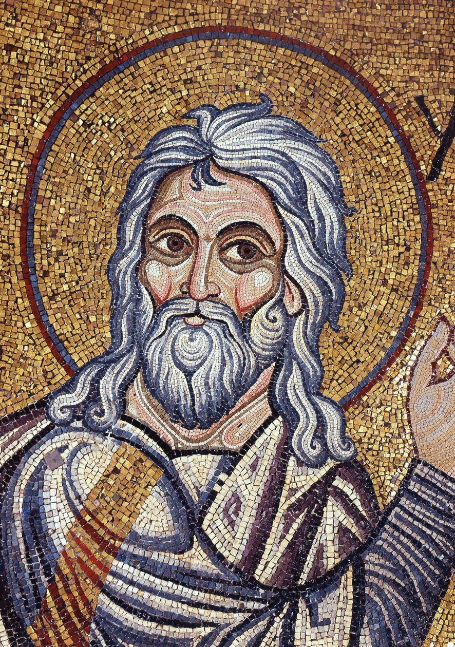 Detalj av profeten Jesaja (mosaikk) av Byzantine School