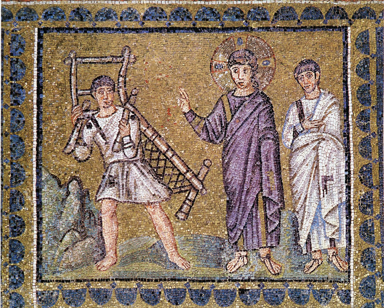Healing of the Paralytic, Church of St. John the Baptist. Apollinar den ni av Ravenna (Sant