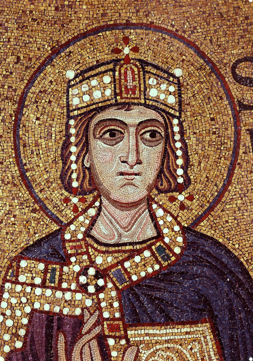 Kong Salomo (Detalj av interiørmosaikker i Markuskirken) av Byzantine School