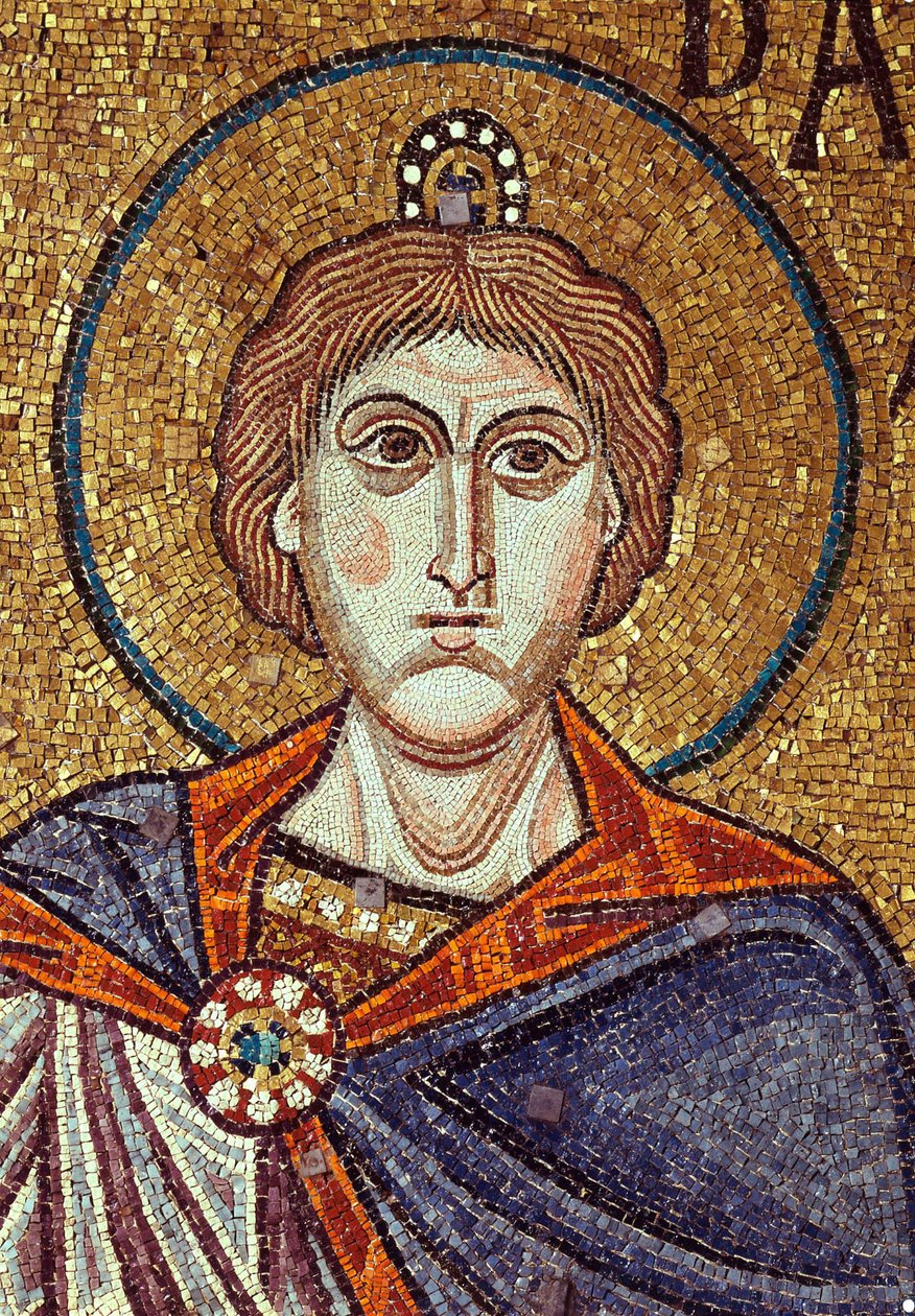 Profeten Daniel (6. århundre). Verk av en bysantinsk mester, mosaikk, detalj av dekorasjonen av Markuskirken i Venezia (Italia) av Byzantine School