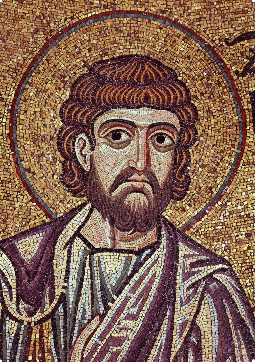 Profeten Sakarja (6. århundre f.Kr.). Verk av en bysantinsk mester, mosaikk, detalj av dekorasjonen av Markuskirken i Venezia (Italia) av Byzantine School