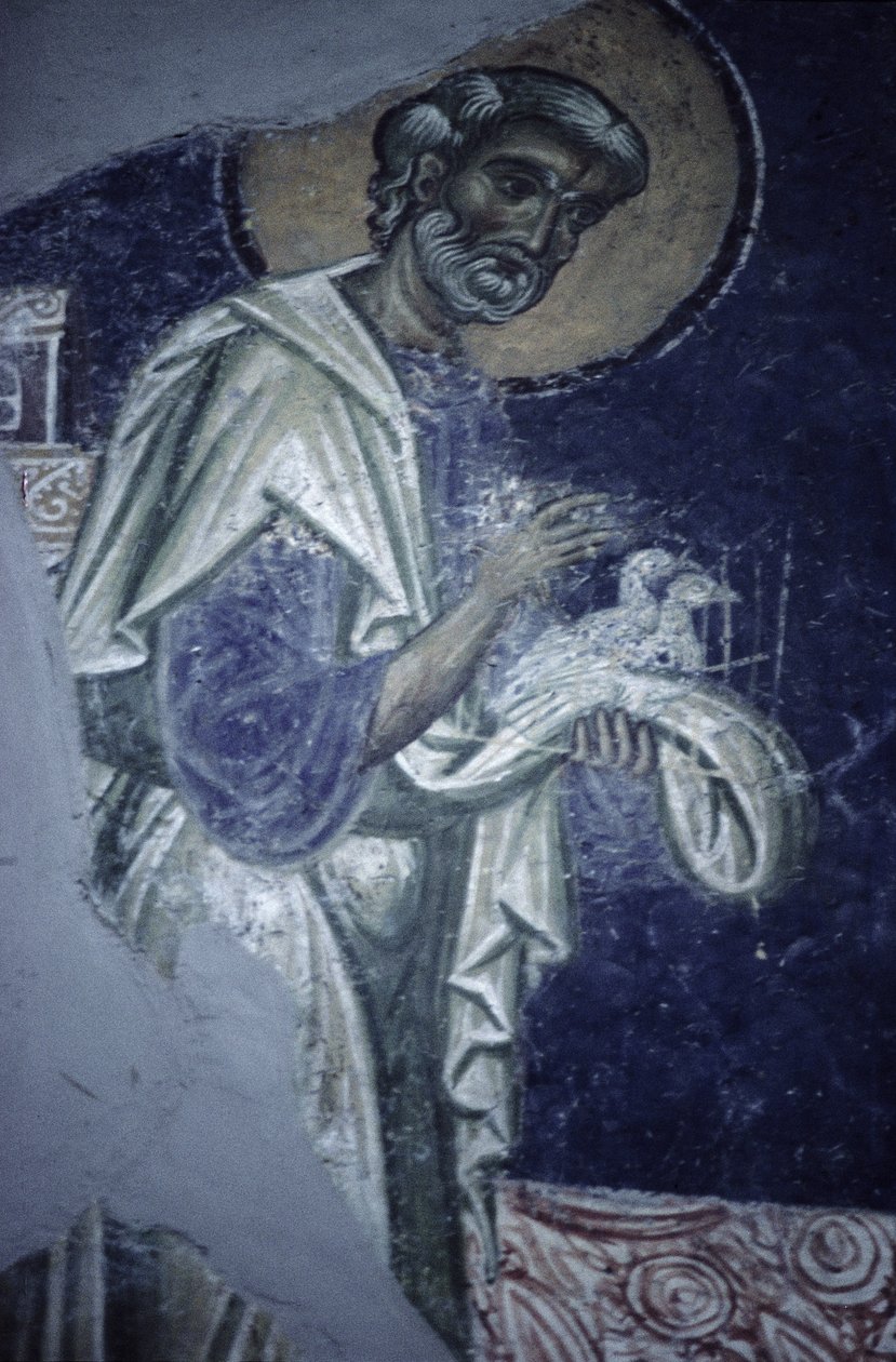 St. Joseph, en detalj fra presentasjonen av Kristus i tempelet, ca. 1164 av Byzantine School