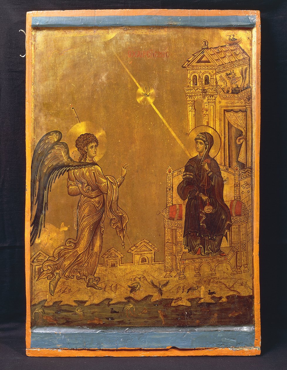 Bebudelsen (tempera på panel) av Byzantine School