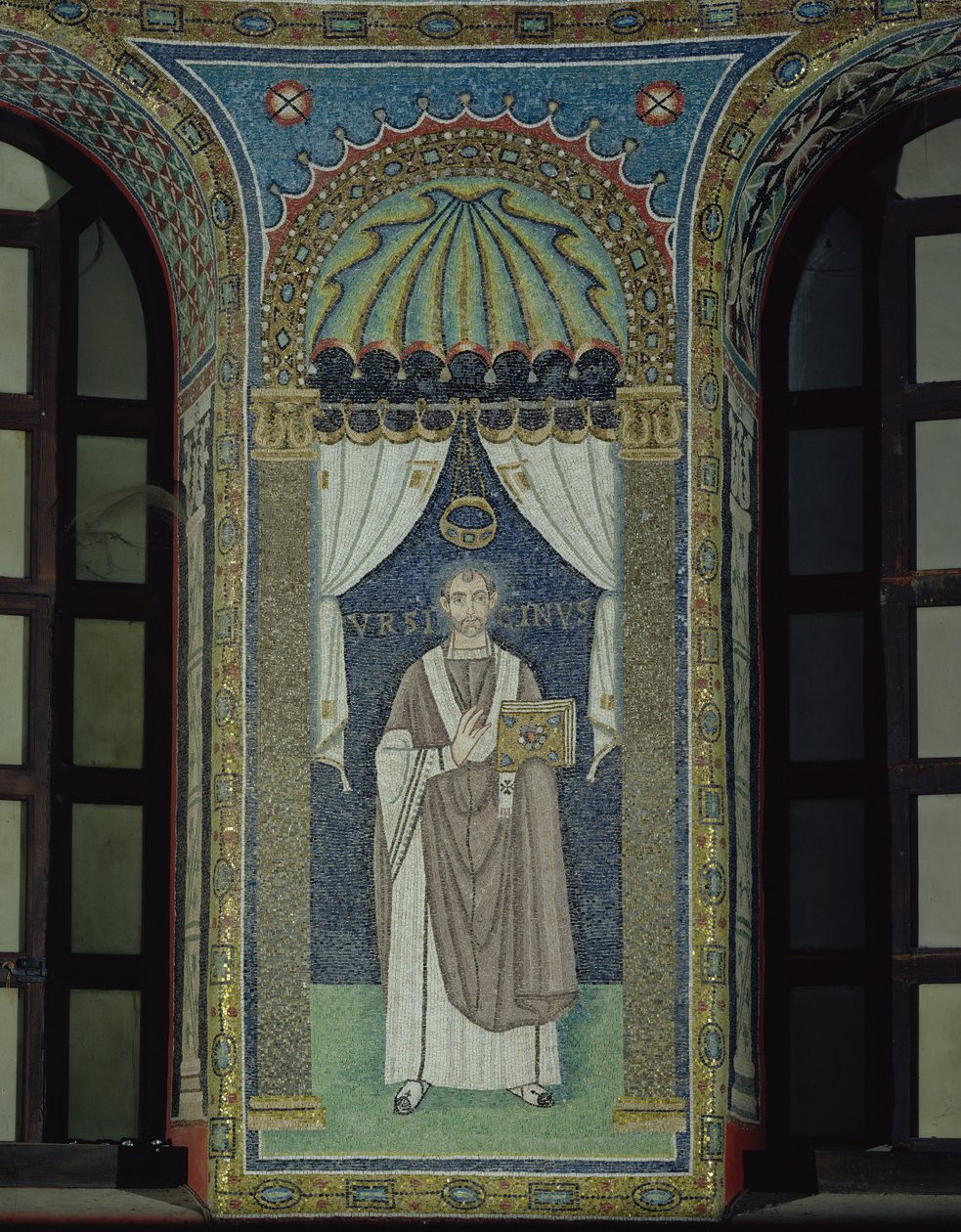 Ursicino, en biskop av Ravenna (mosaikk) av Byzantine School