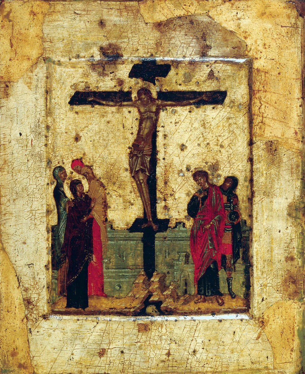 Korsfestelsen, slutten av 1300-tallet. av Byzantine icon.