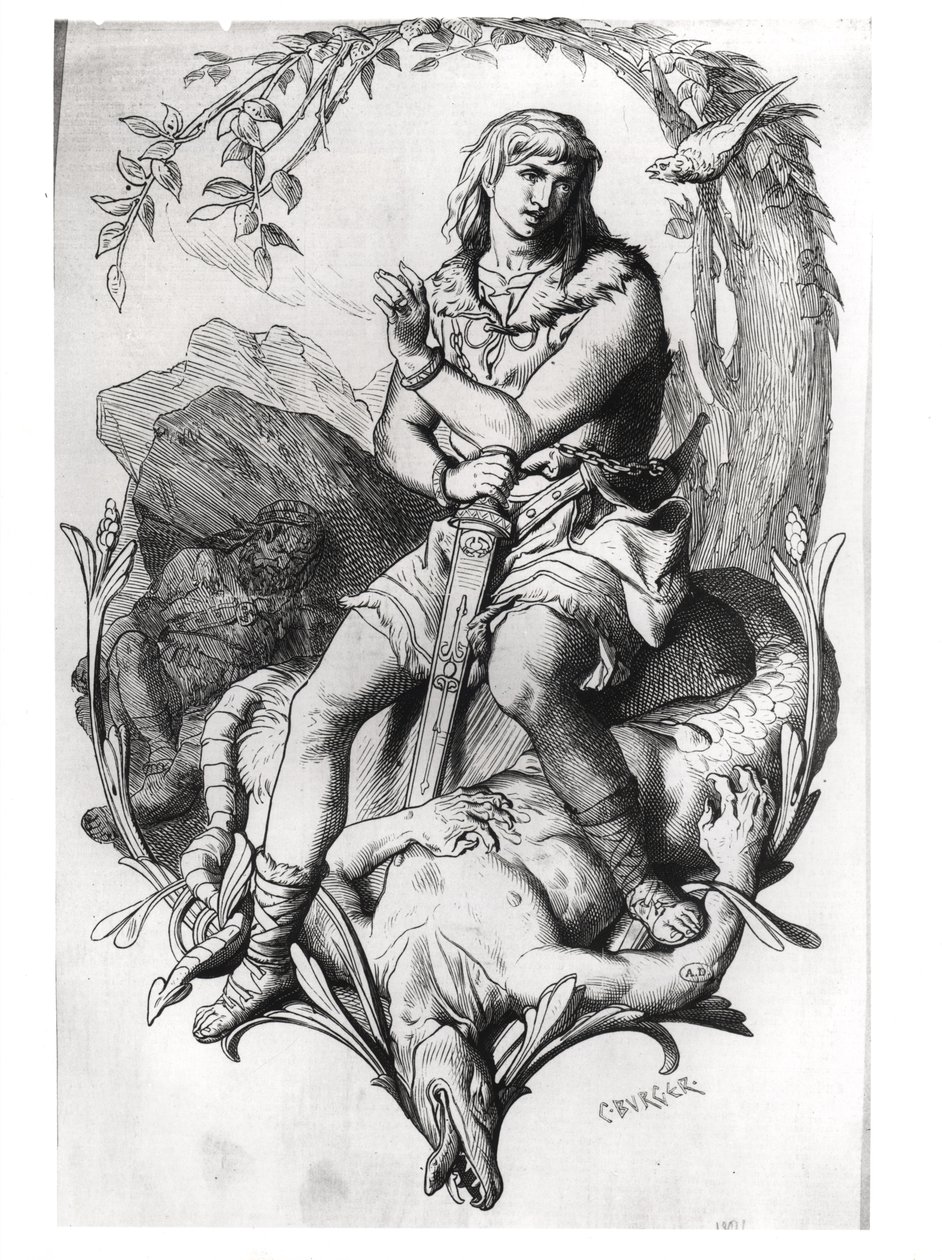 Siegfried og dragen med den magiske fuglen av C. Burger