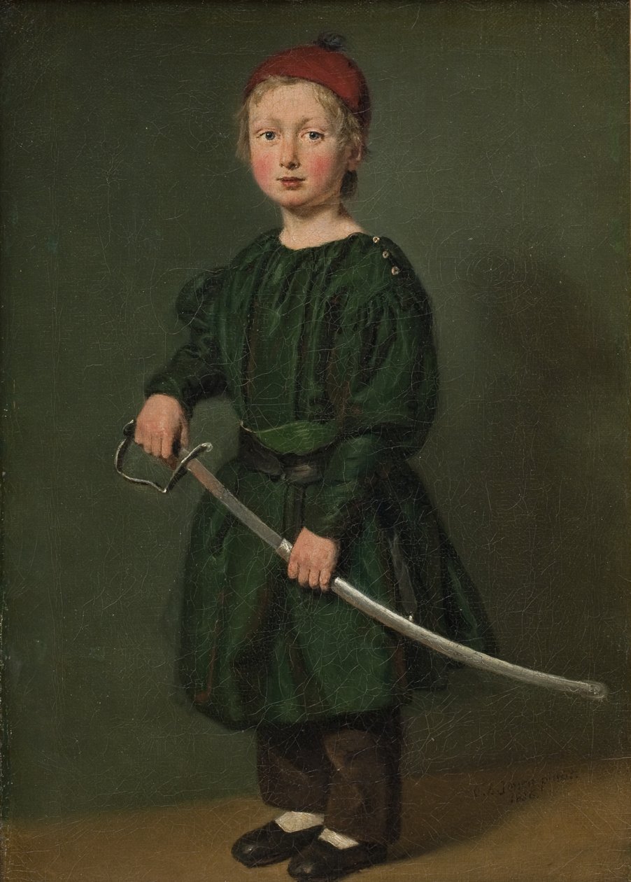 En av kunstnerens sønner av C.A. Jensen