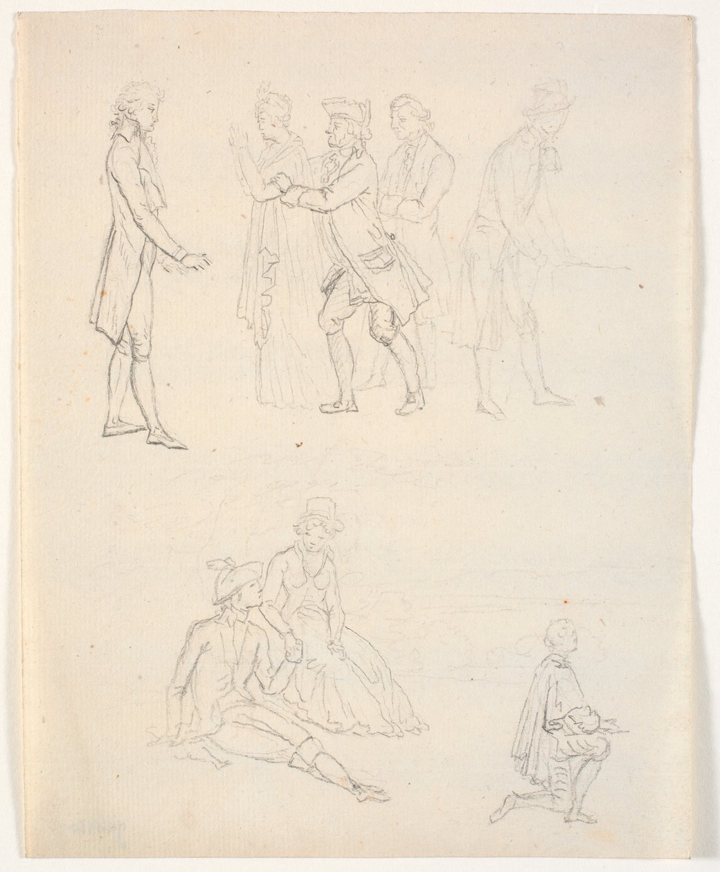 Tre figurskisser. Teaterscener? av C.A. Lorentzen