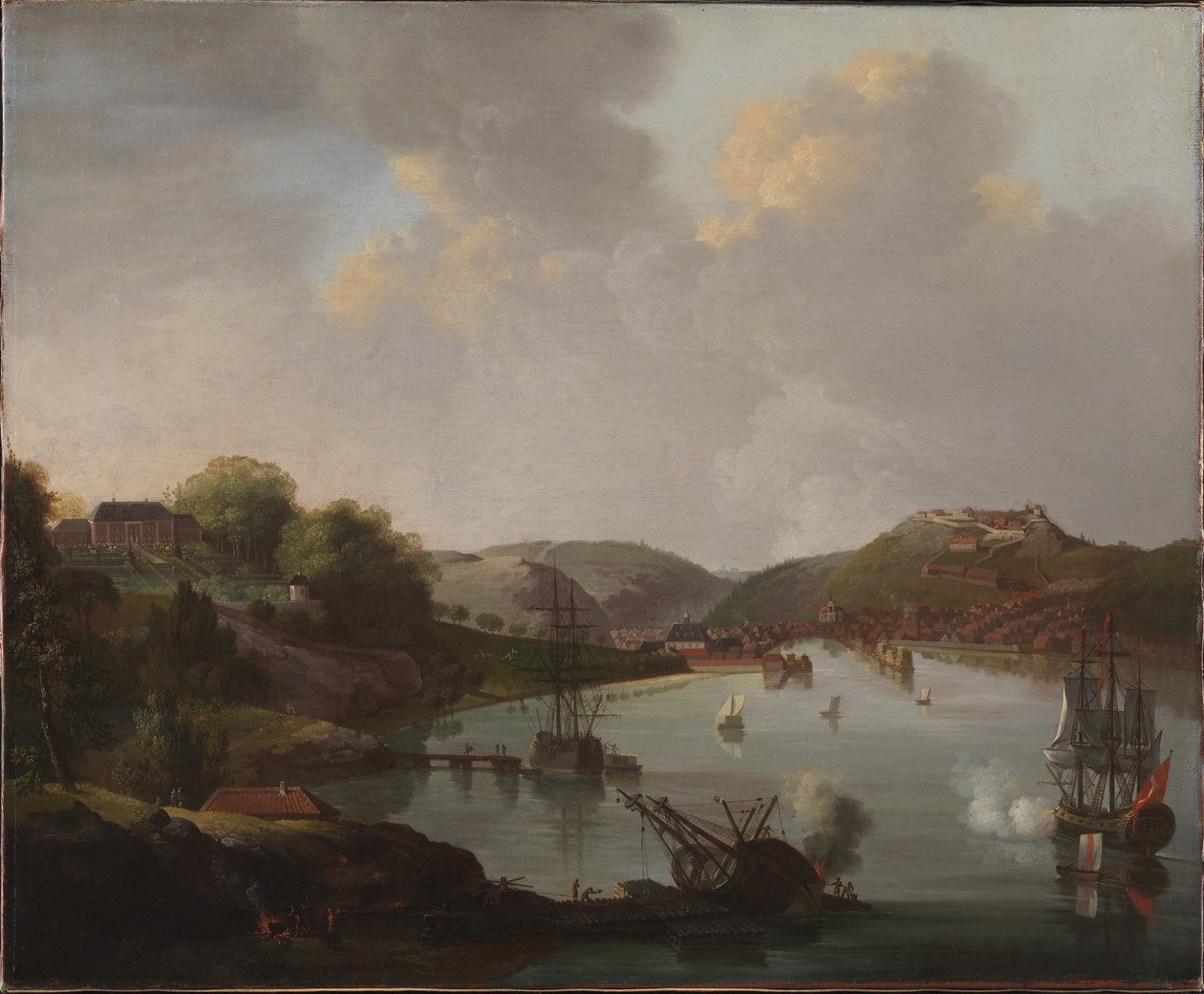 Utsikt over Frederikshald i Norge av C.A. Lorentzen
