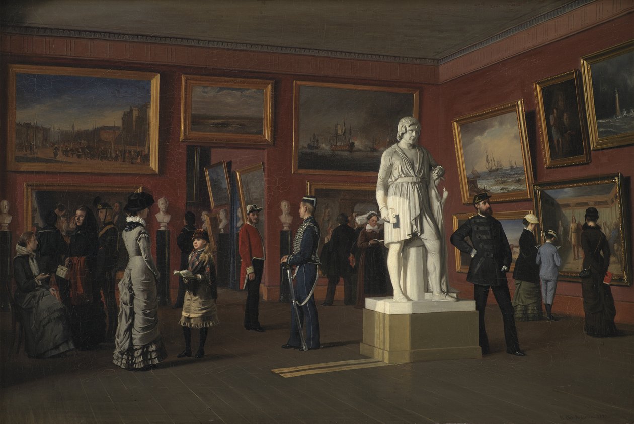 Et av rommene i den kongelige malerisamling på Christiansborg slott av C.C. Andersen