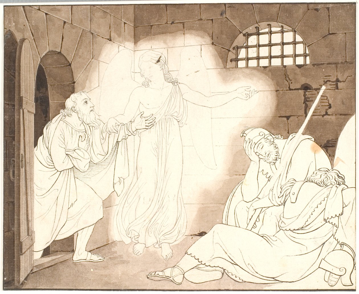 Peters utfrielse fra fengselet av C.G. Kratzenstein Stub