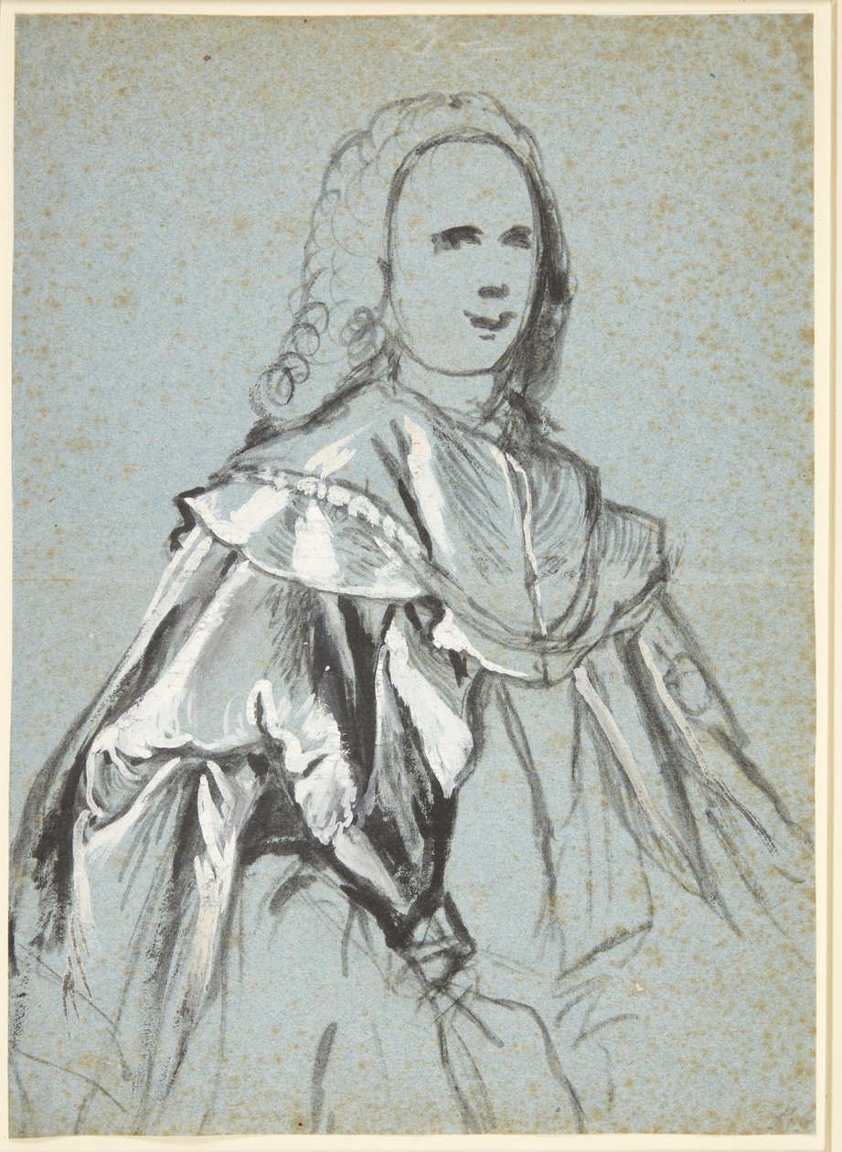 Studie for et portrett, sannsynligvis av AG Moltke av C.G. Pilo