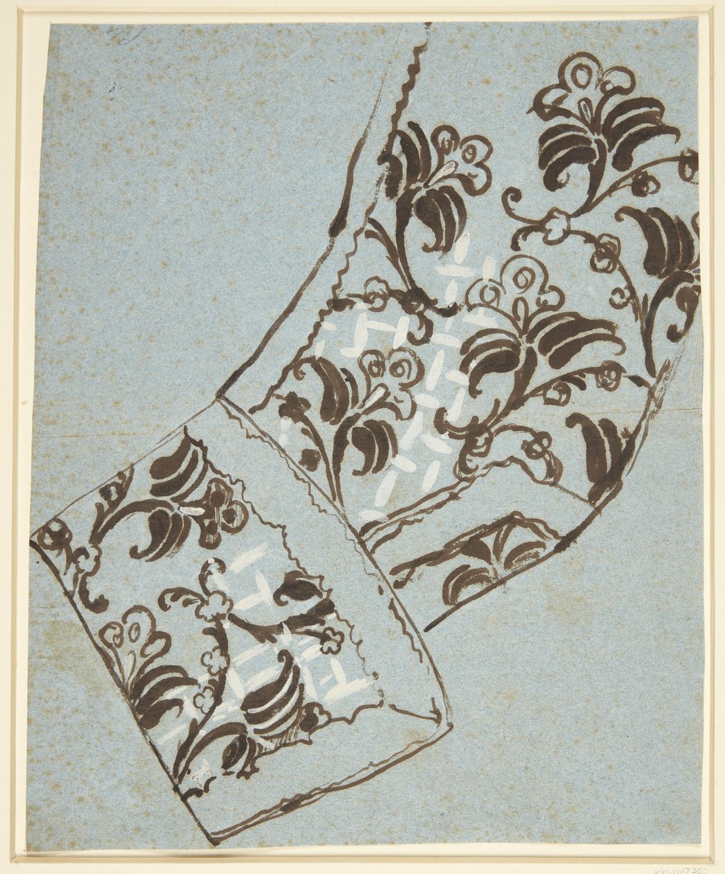Ermestudium for kjolen til Elefantridderordenen. Antagelig for portrett av A. G. Moltke av C.G. Pilo