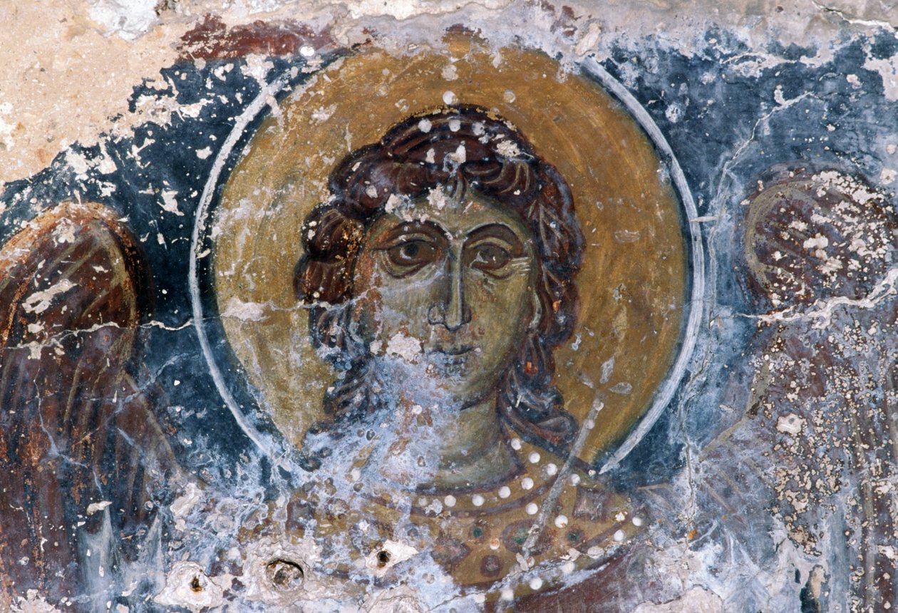 Jesus freske i kirken Agia Anna av J.B. and Brown J. Rowbotham