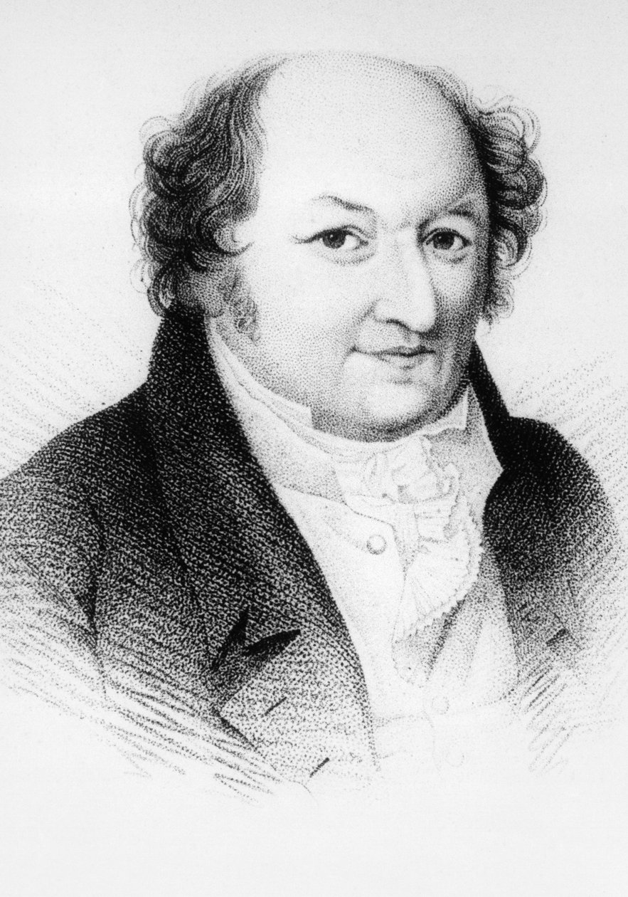 Portrett av Aleksandr Aleksandrovic Sachovskoj (1777-1846), russisk dramatiker, gravering fra Russkaya Talia, antologi av Faddey Venediktovich Bulgarin, utgitt i 1825 av J.B. and Brown J. Rowbotham