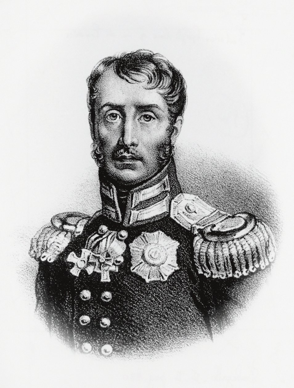 Portrett av Frederick William III (1770-1840), konge av Preussen fra 1797, gravering av J.B. and Brown J. Rowbotham