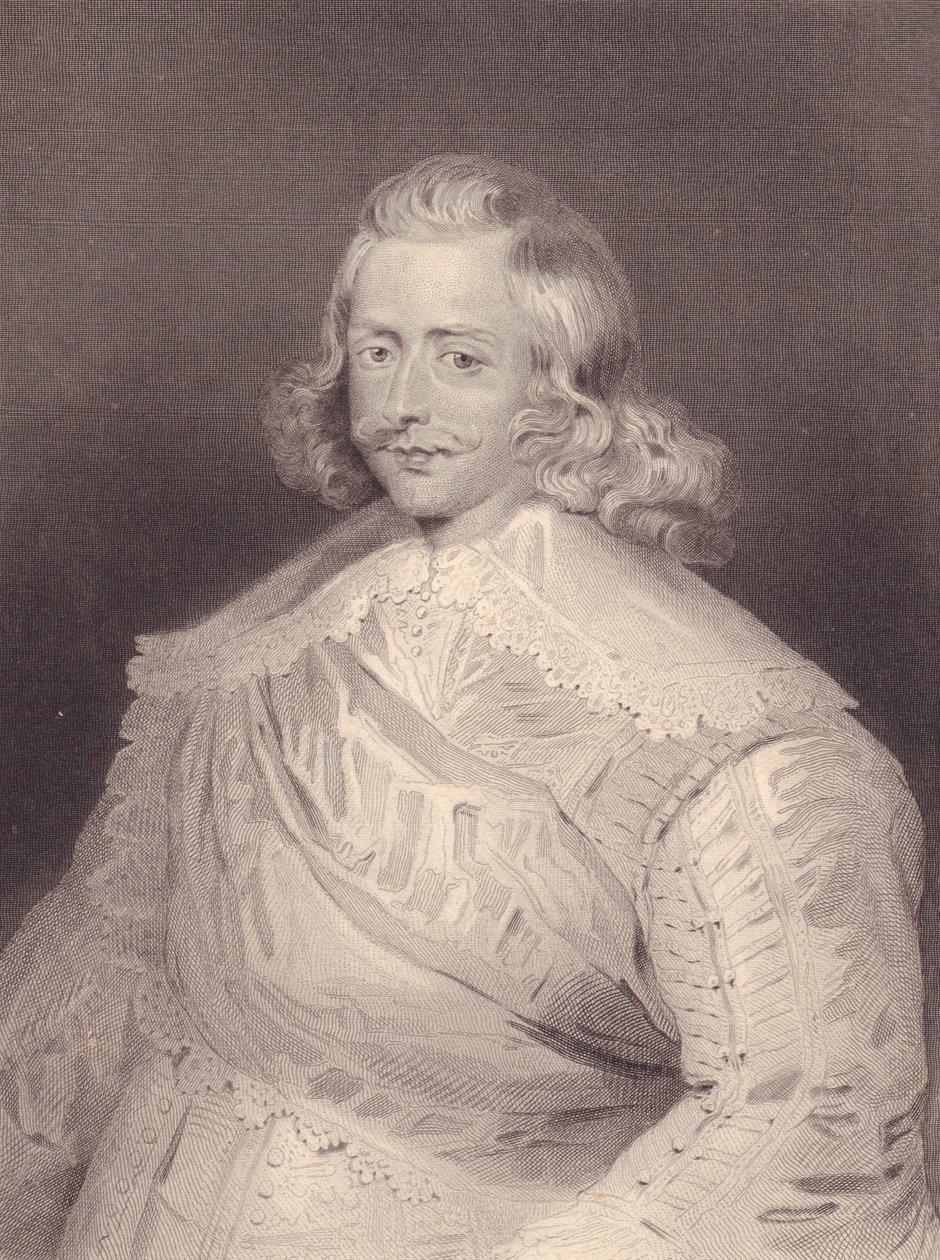 Portrett av spansk kardinal og general Ferdinand av Habsburg (1609-1641), gravering av J.B. and Brown J. Rowbotham