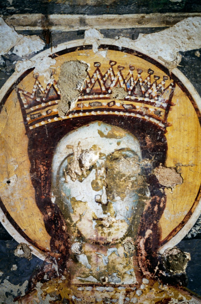 Saint, freskomaleri i kirken Agios Ioannis Prodromos av J.B. and Brown J. Rowbotham