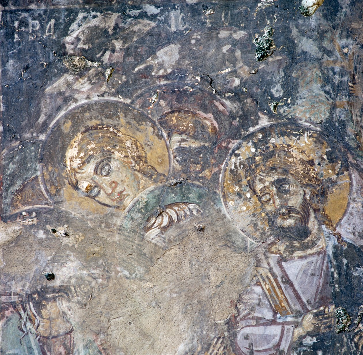 Hellige, freskomaleri i kirken i Kandanos, Kreta, Hellas (bilde) av J.B. and Brown J. Rowbotham