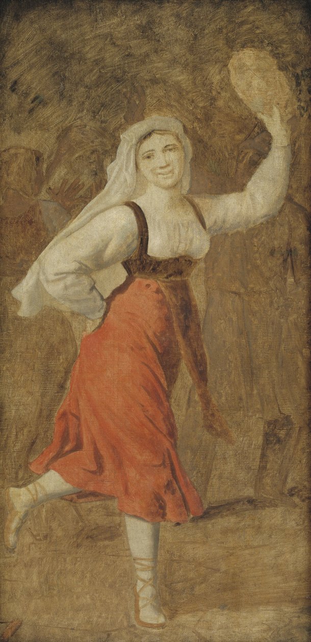 En dansende italiensk jente av Christoffer Wilhelm Eckersberg