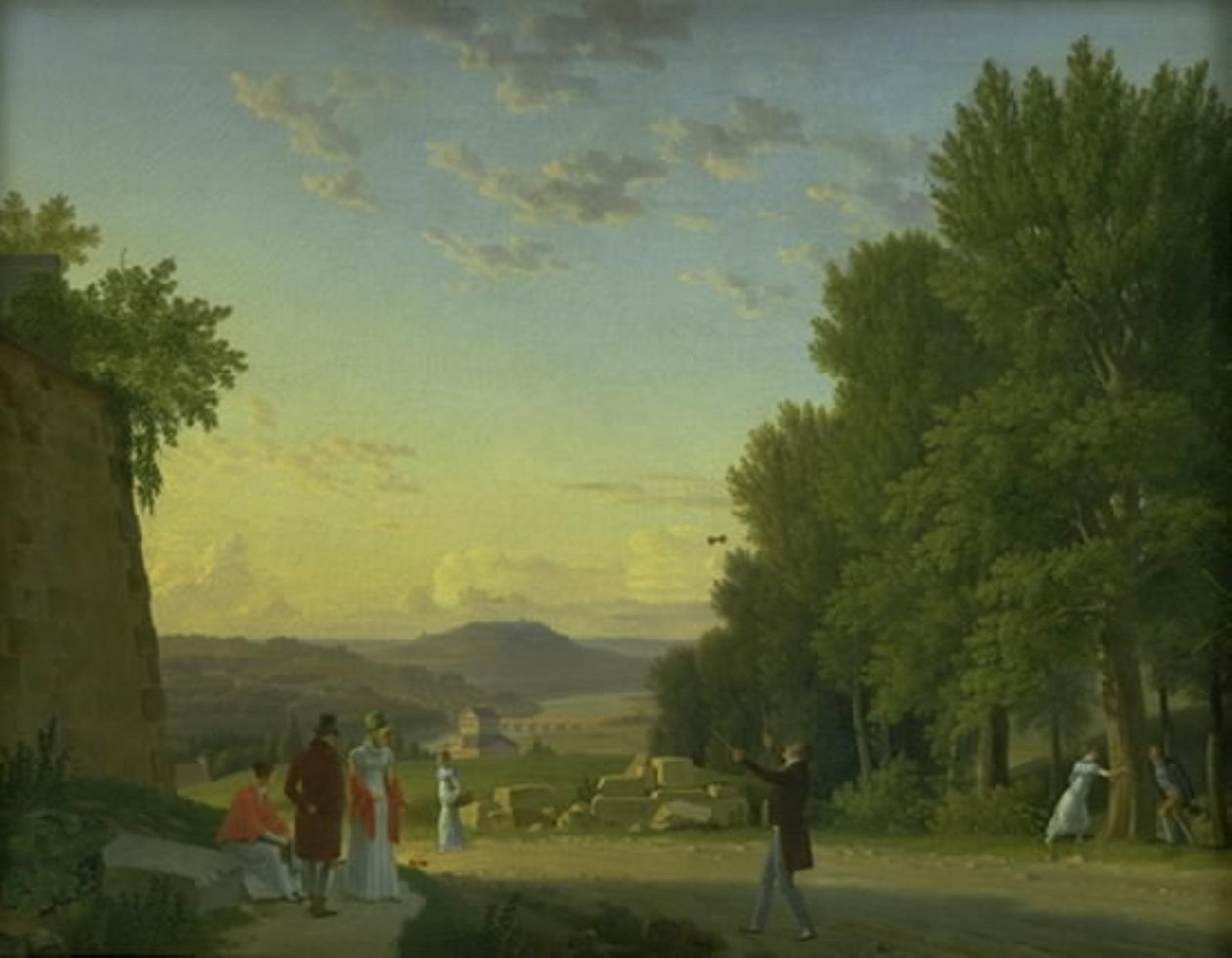 Utsikt fra slottet i Meudon av Christoffer Wilhelm Eckersberg