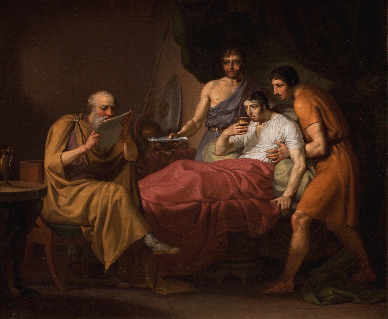 Alexander den store på sykesengen av Christoffer Wilhelm Eckersberg