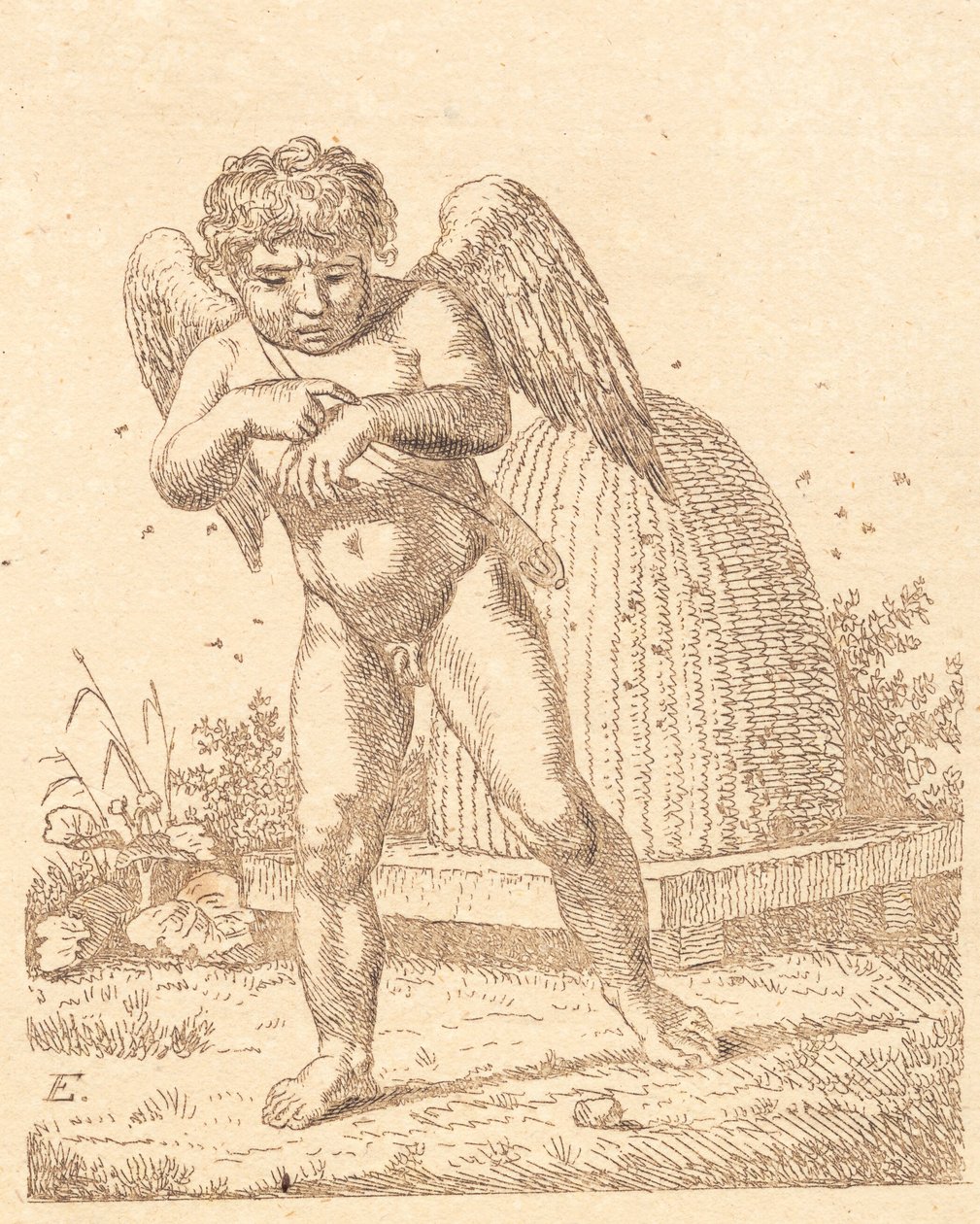 Amor bitt av en bie av Christoffer Wilhelm Eckersberg