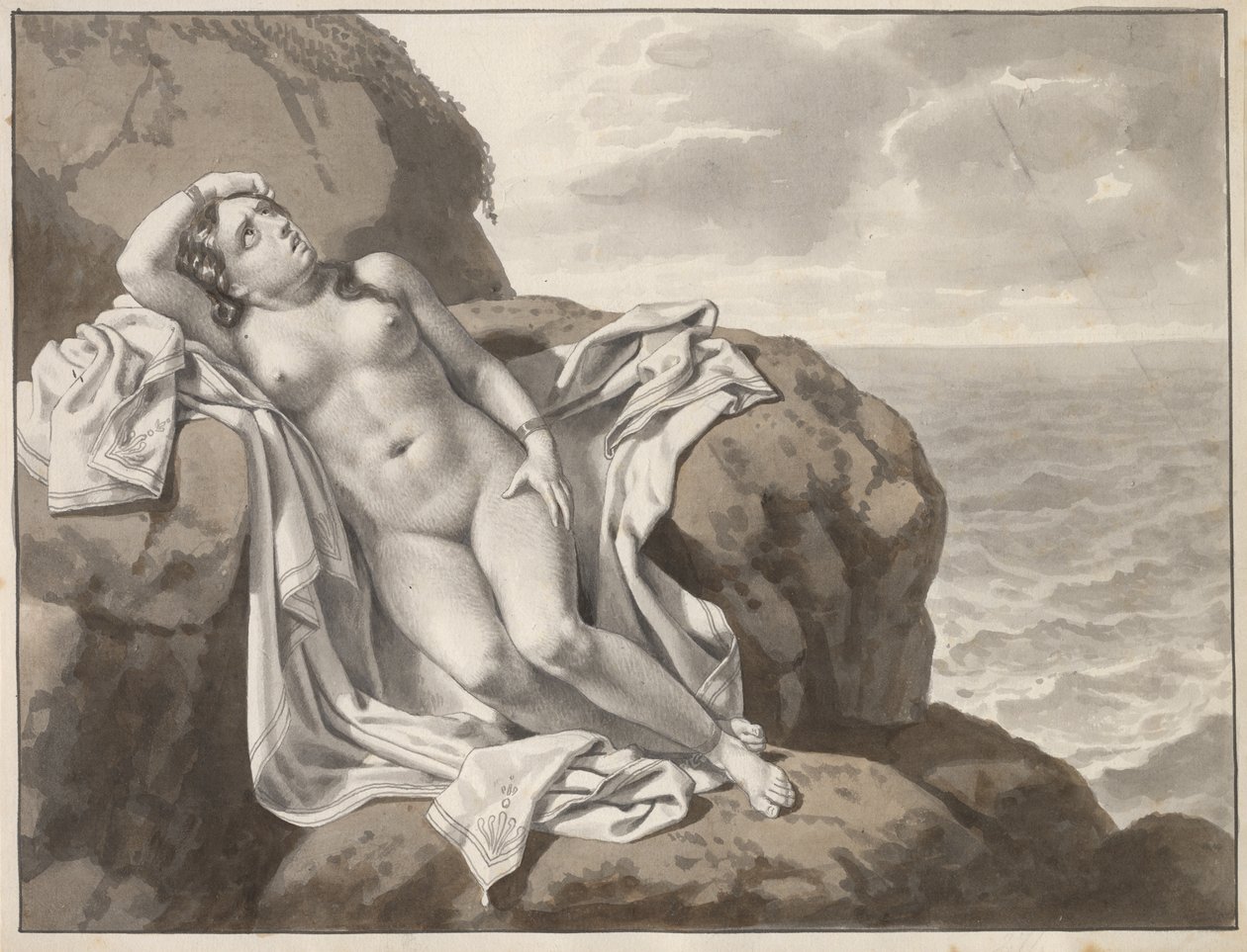 Andromeda lenket til en stein av Christoffer Wilhelm Eckersberg
