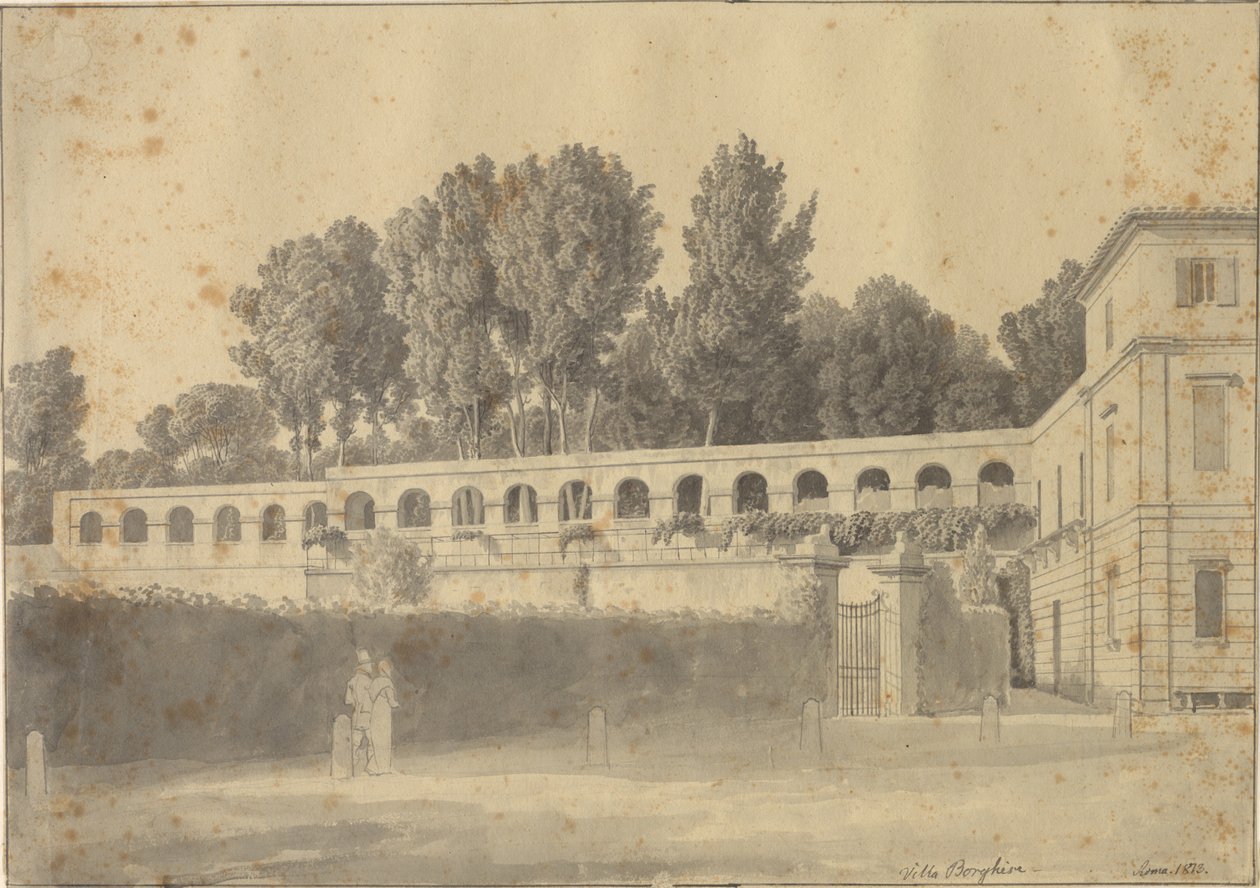 Casino del Muro Torto i Villa Borgheses har, Rom av Christoffer Wilhelm Eckersberg