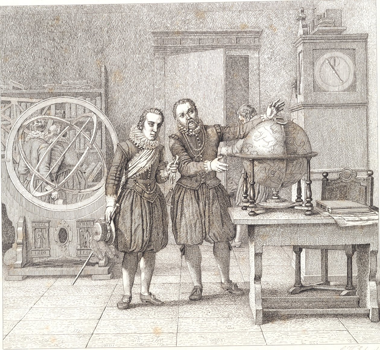 Christian IV visits Tycho Brahe at Uranienborg av Christoffer Wilhelm Eckersberg