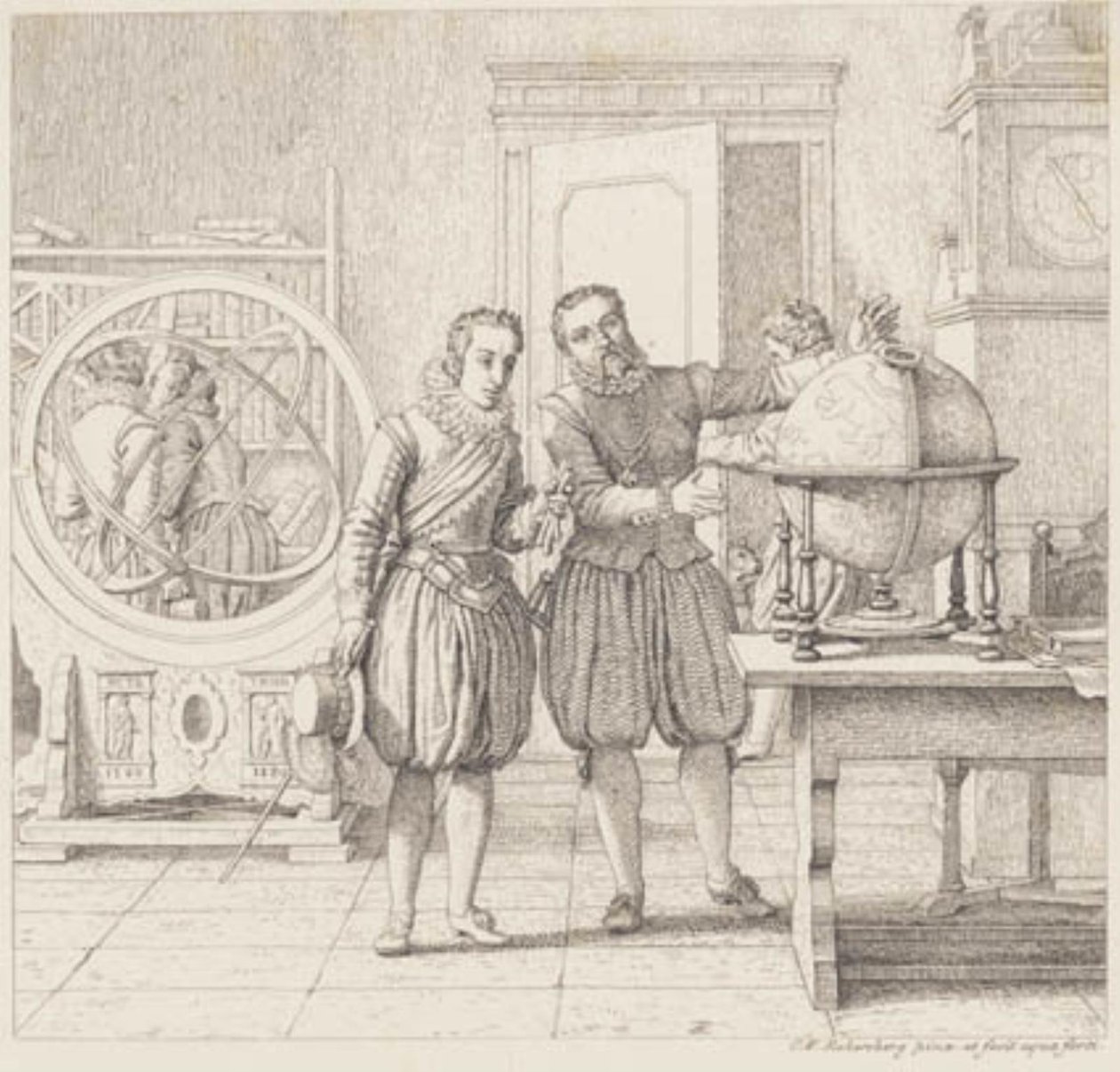 Christian IV visits Tycho Brahe at Uranienborg av Christoffer Wilhelm Eckersberg