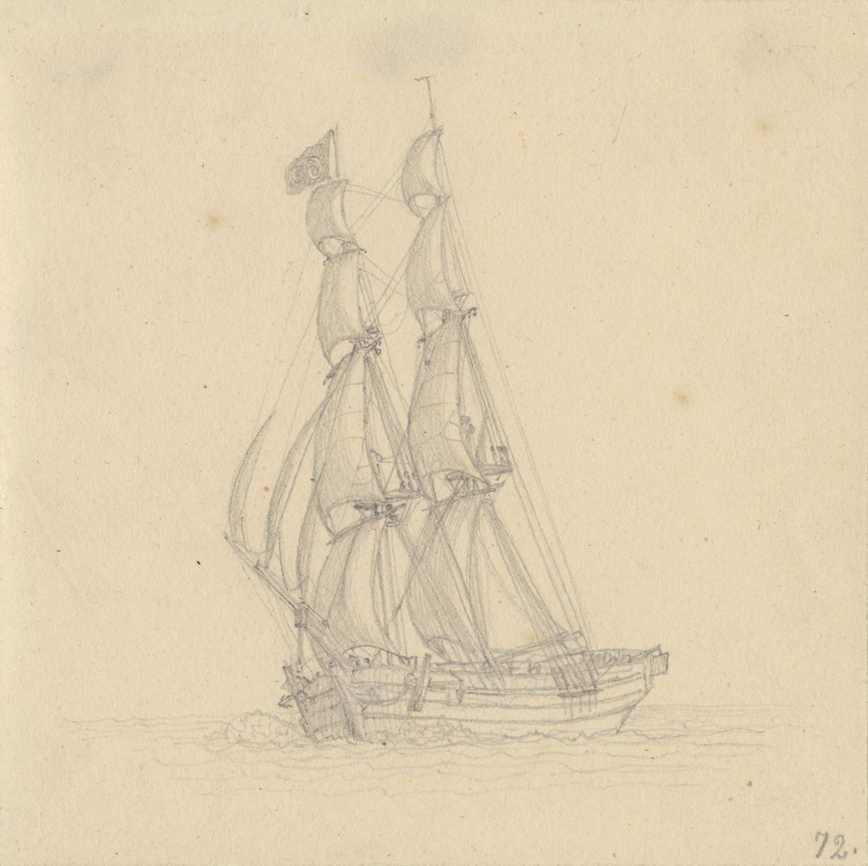 En brigg av Christoffer Wilhelm Eckersberg
