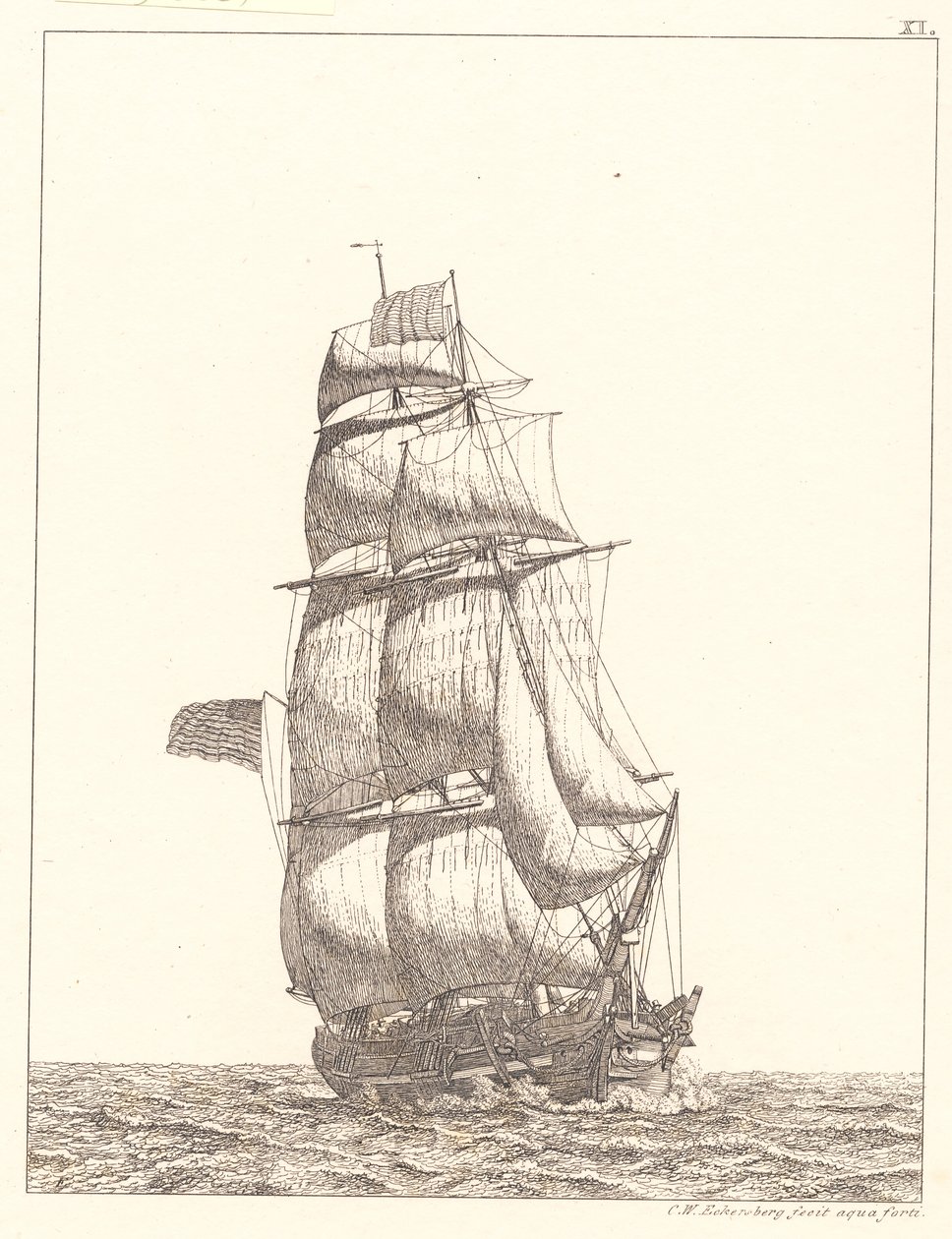 En nordamerikansk brigg av Christoffer Wilhelm Eckersberg