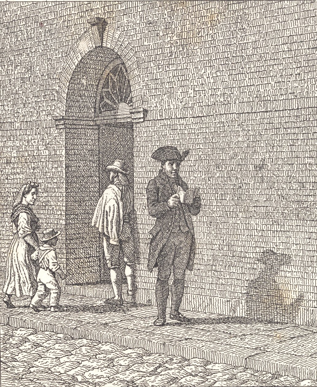 Foran en kirkedør av Christoffer Wilhelm Eckersberg