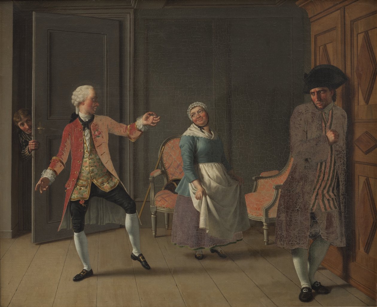 Fra Ludvig Holbergs "Jean de France", 1. akt, scene 6 av Christoffer Wilhelm Eckersberg