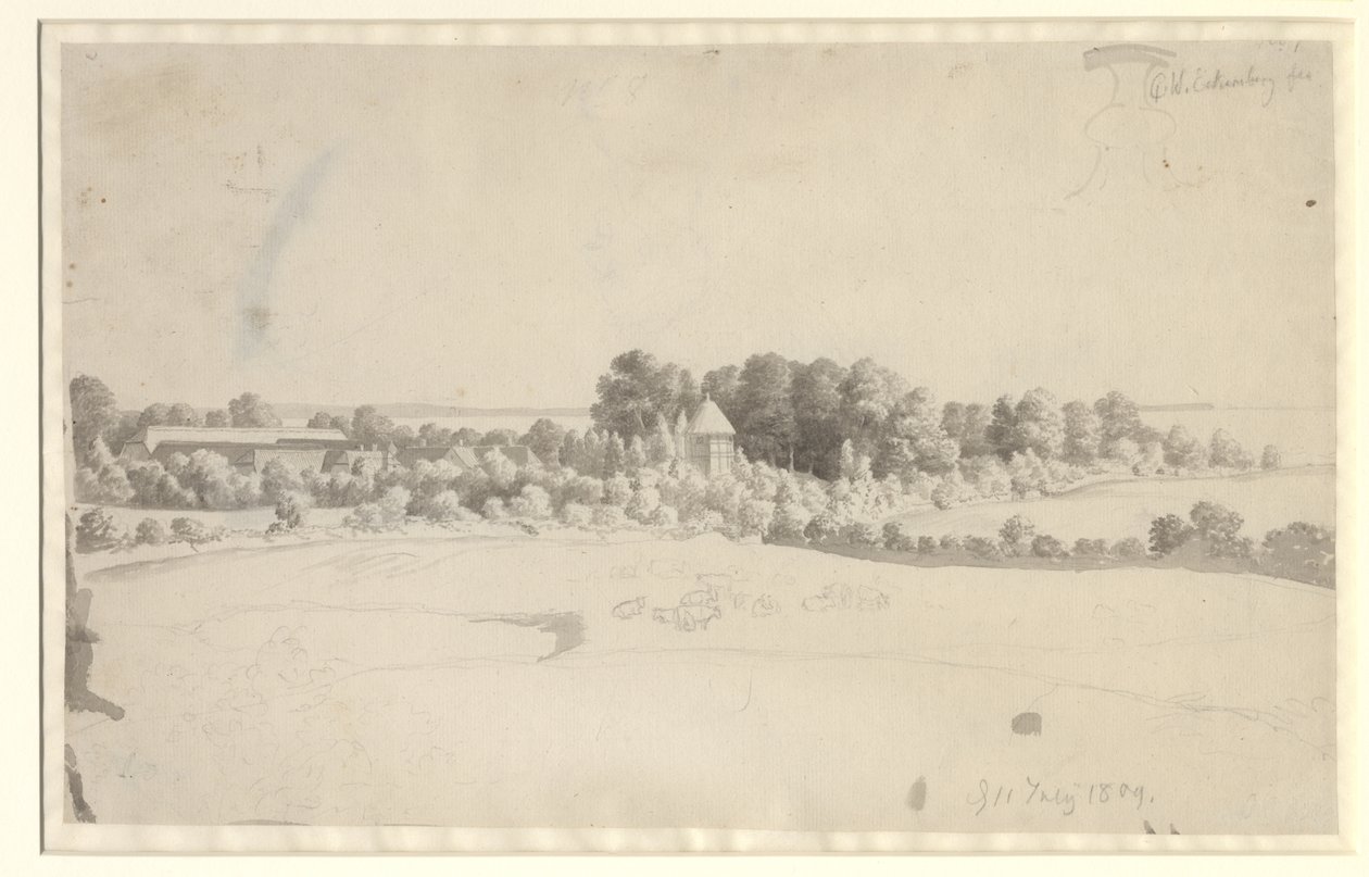 Nordfelt Gods på Møn av Christoffer Wilhelm Eckersberg