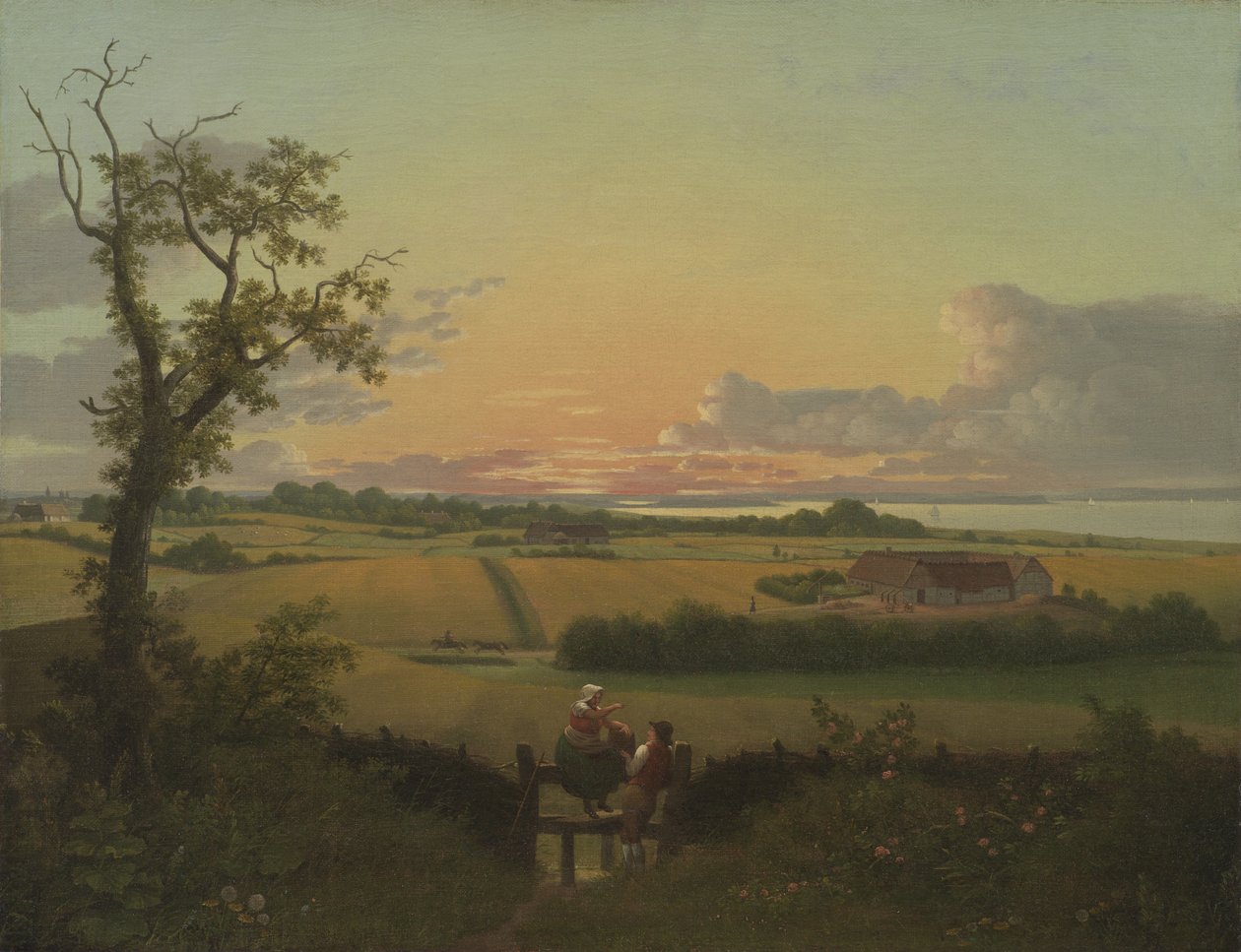 Landskap med en stil. Øya Møn av Christoffer Wilhelm Eckersberg