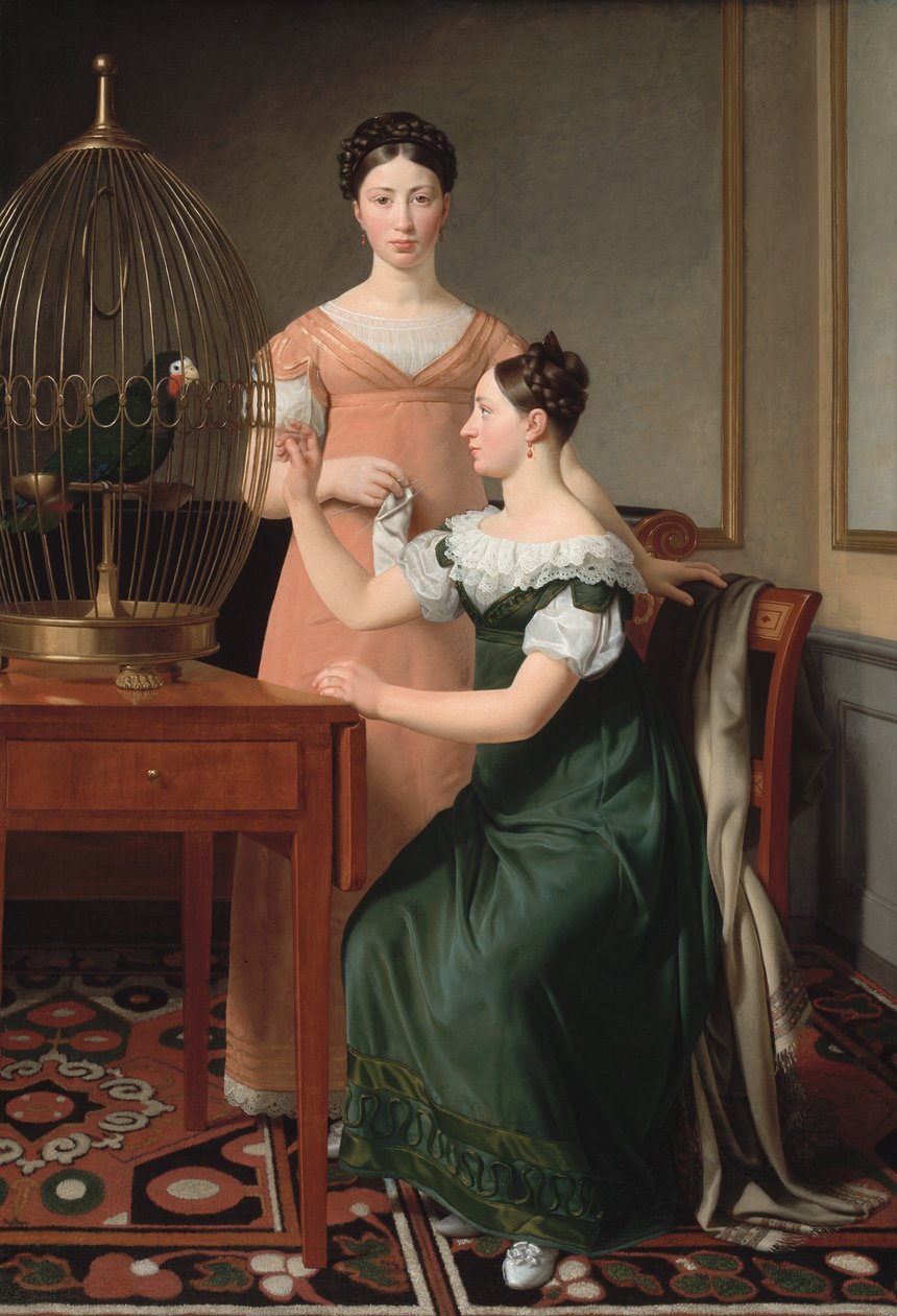 Mendel Levin Nathansons eldste døtre, Bella og Hanna av Christoffer Wilhelm Eckersberg