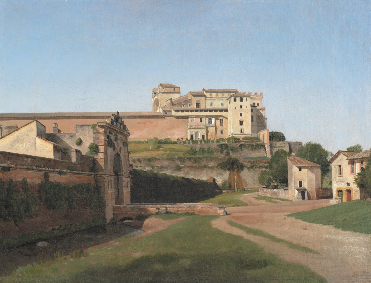 Porta Angelica og en del av Vatikanet av Christoffer Wilhelm Eckersberg