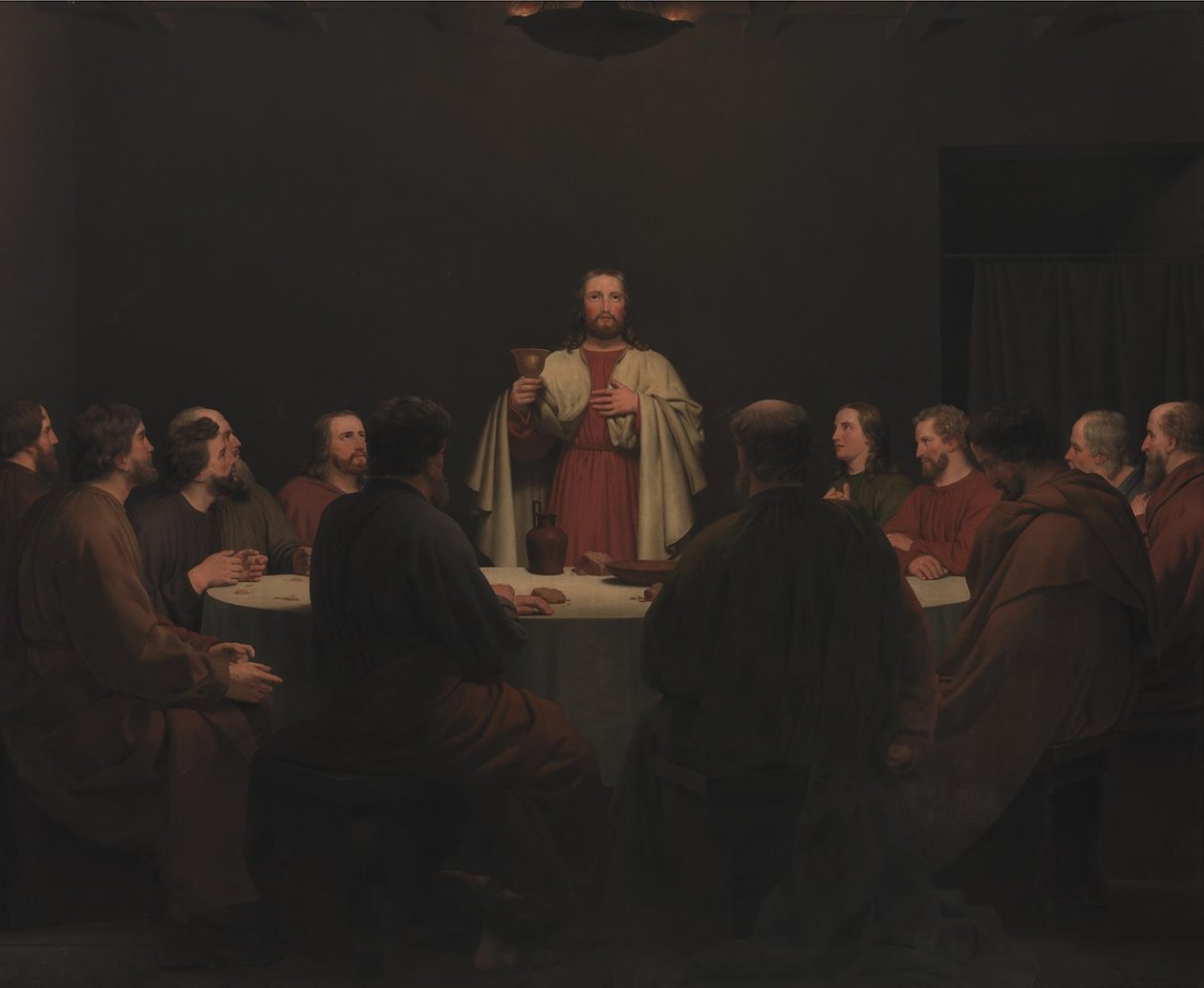 Det siste måltid. Altertavle av Christoffer Wilhelm Eckersberg