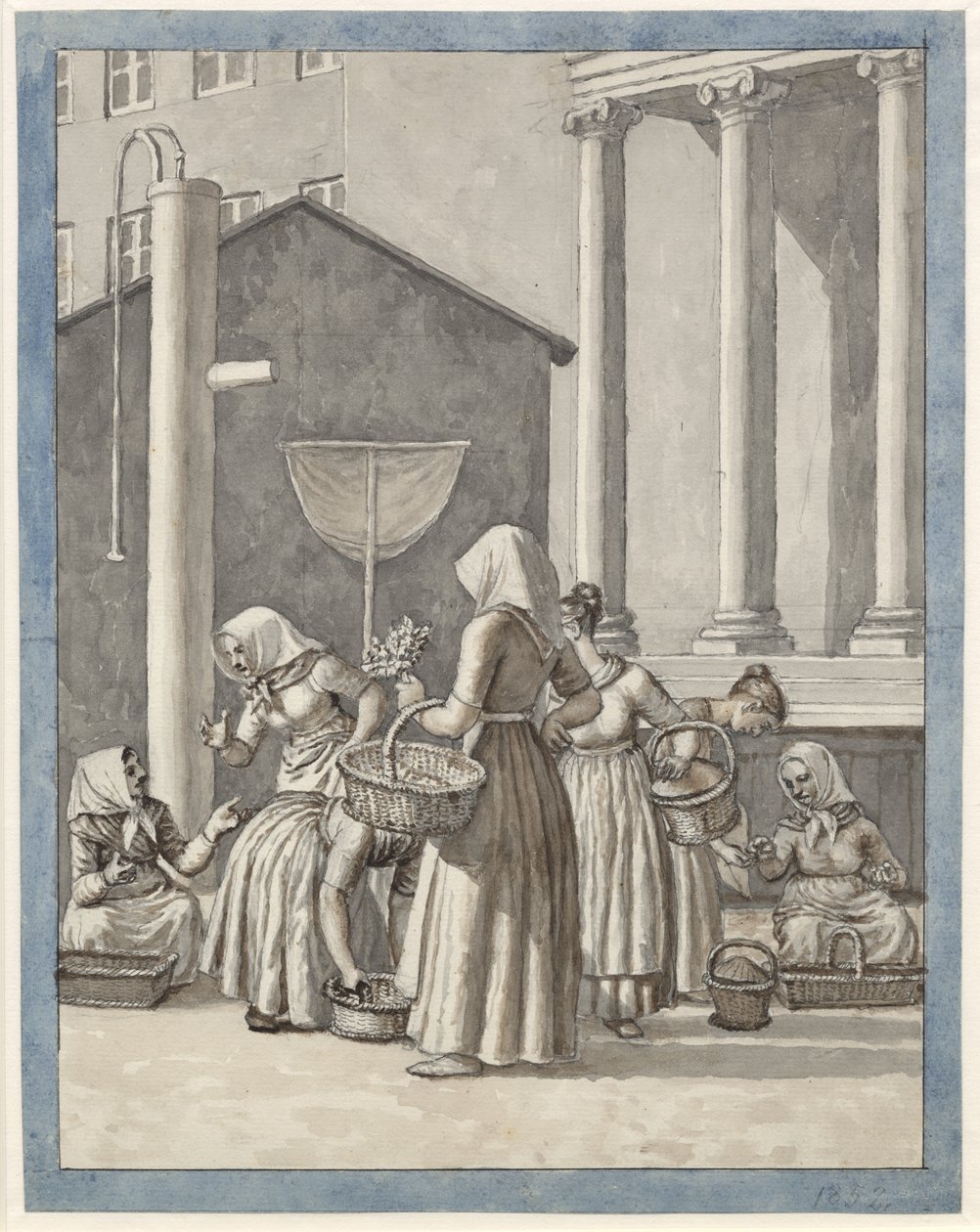 Torvekoner i København av Christoffer Wilhelm Eckersberg