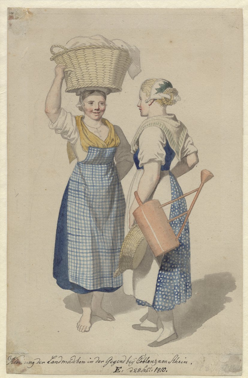 To jenter fra regionen Koblenz av Christoffer Wilhelm Eckersberg
